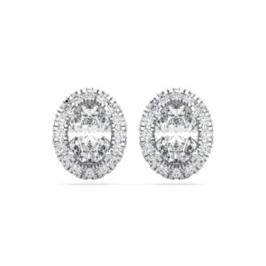 OVAL HALO EARRINGS